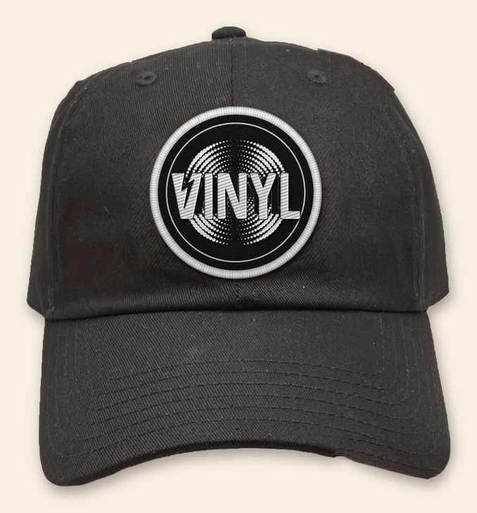 Trucker hat mock-up with black and white Vinyl patch