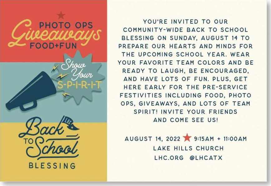 Invitation postcard