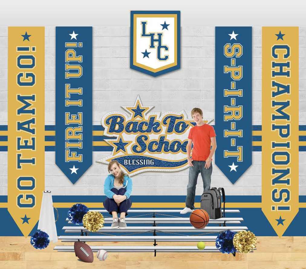 Back to School Blessing photo wall mock-up