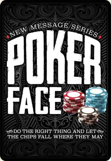 Poker Face invite card, front