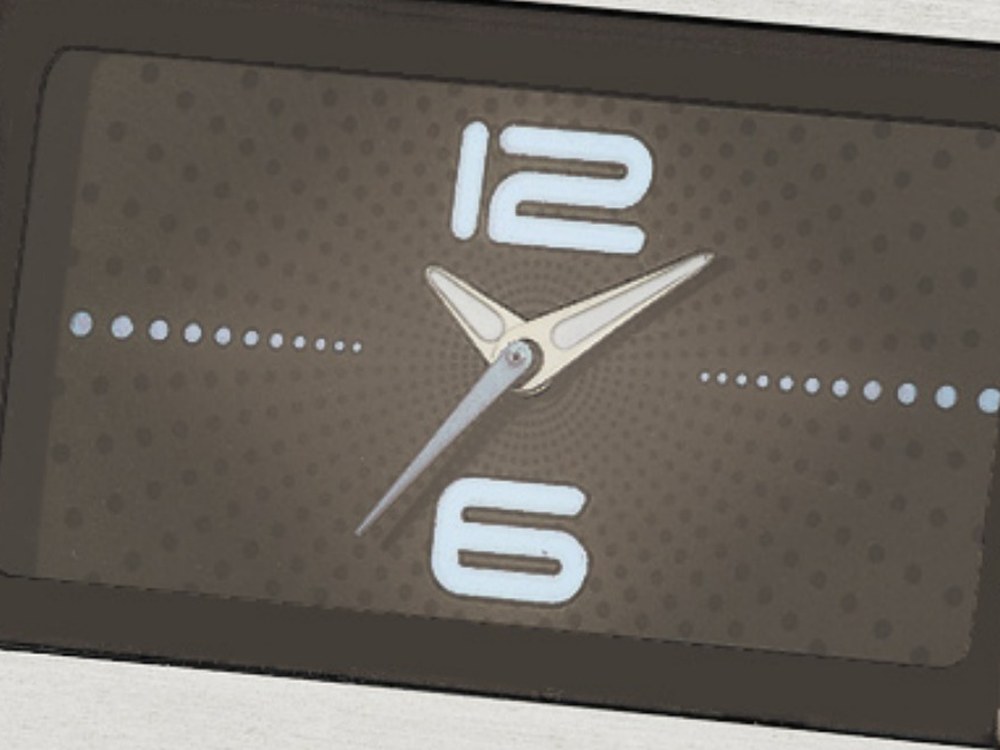 Close-up of the dial of the Nike Merge watch