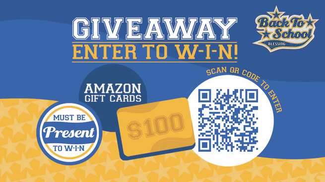 Back to School Blessing digital slide, giveaway