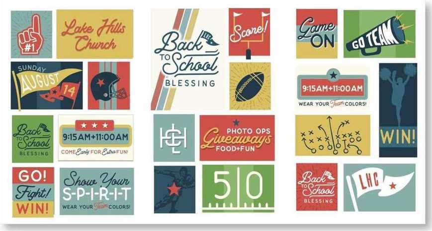 Back to School Blessing icon and graphic system